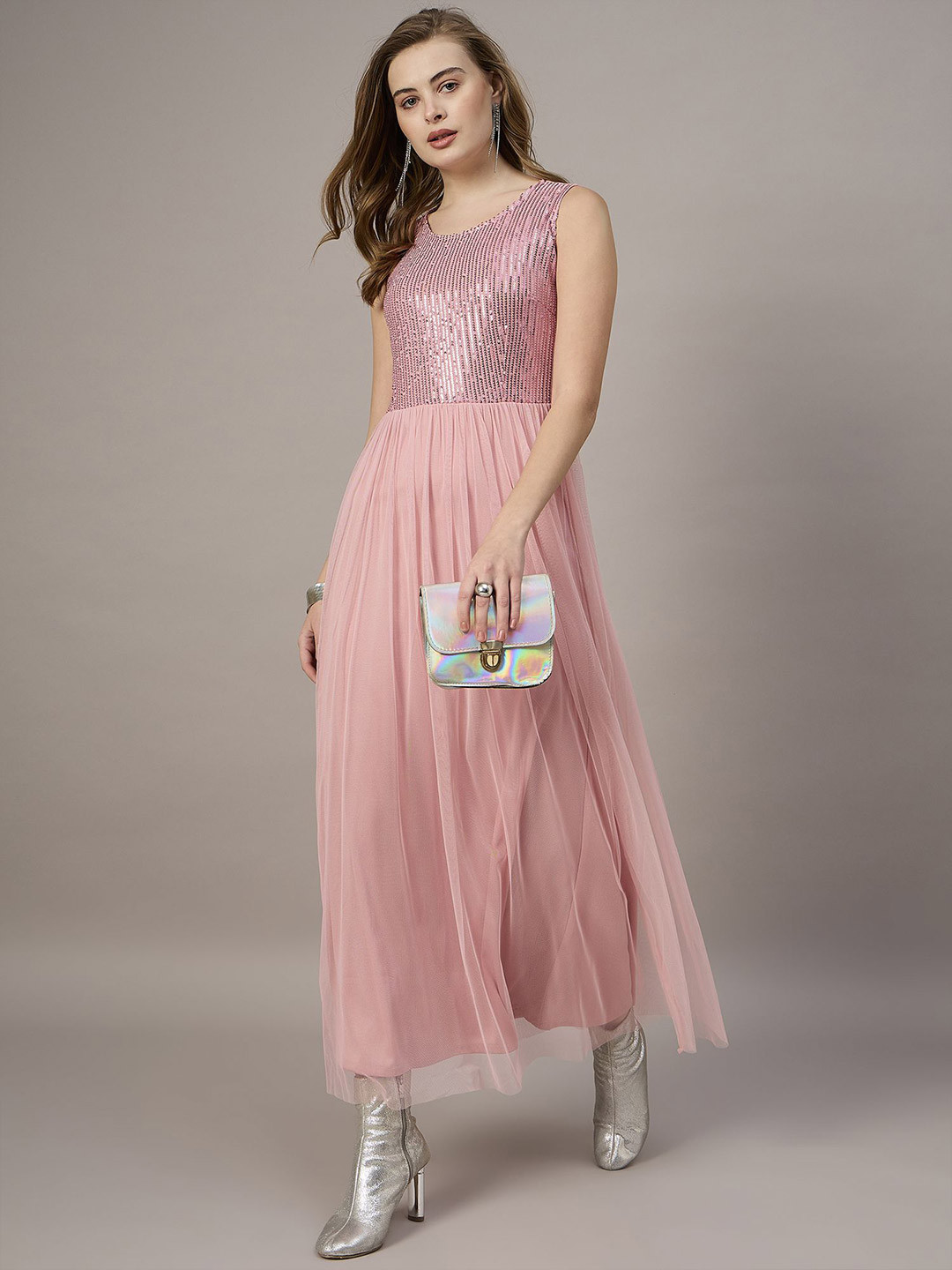 The Roadster Lifestyle Co Sequin A-Line Gown Maxi Dresses