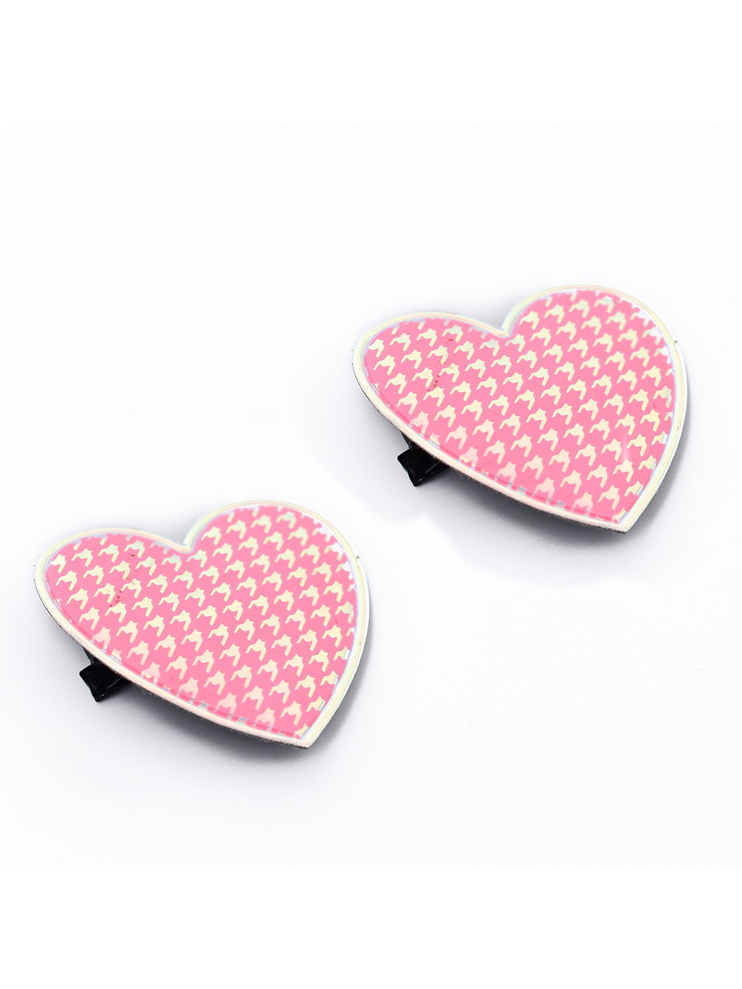 Daizy Girls Set Of 2 Heart Hairclip Baby pink