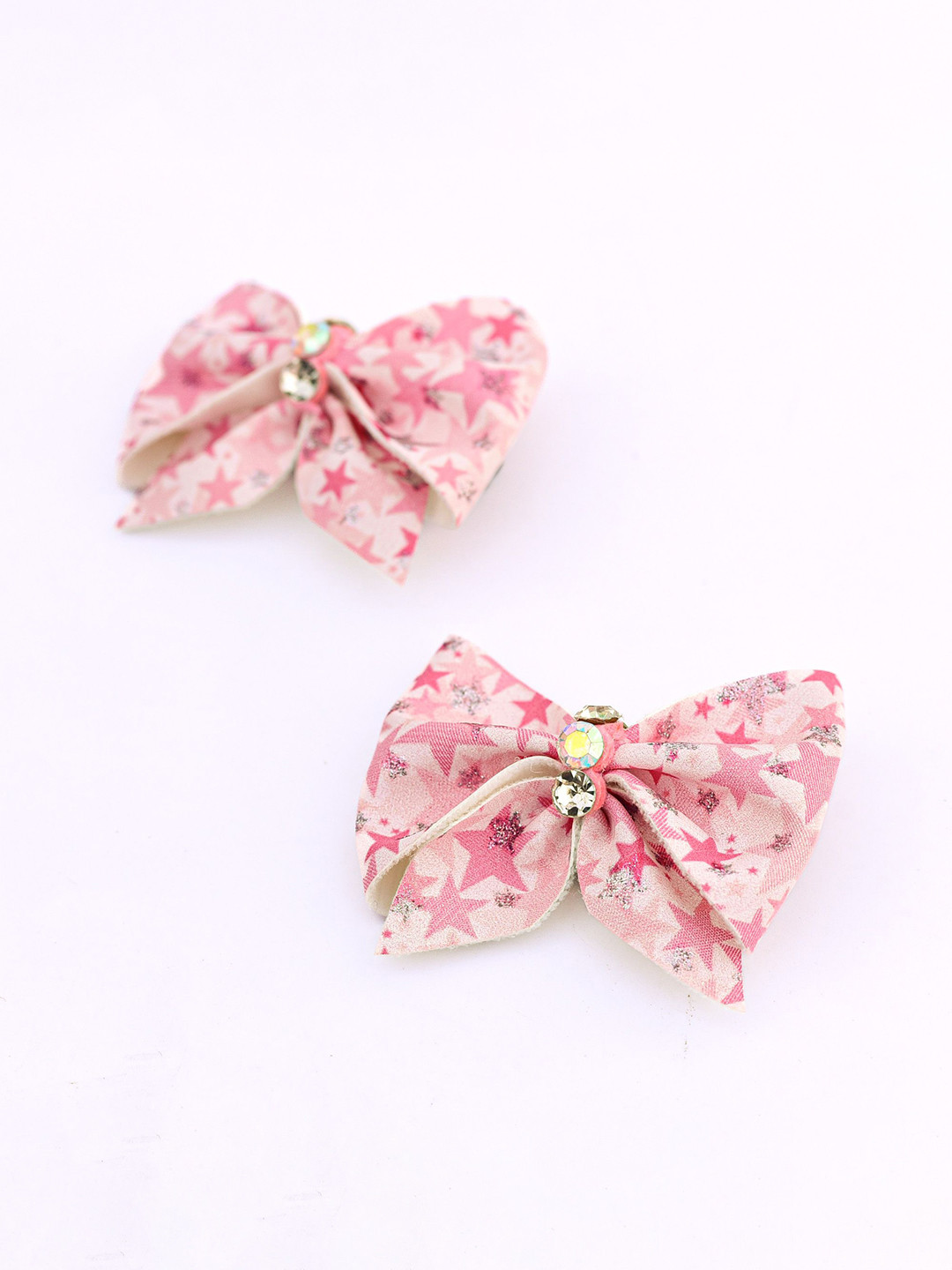 Daizy Girls Set Of 2 Baby Pink Bow Star Hairclip