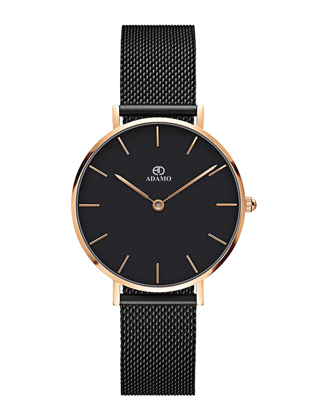 ADAMO Women Brass Dial & Stainless Steel Bracelet Style Straps Analogue Watch 336KNM02