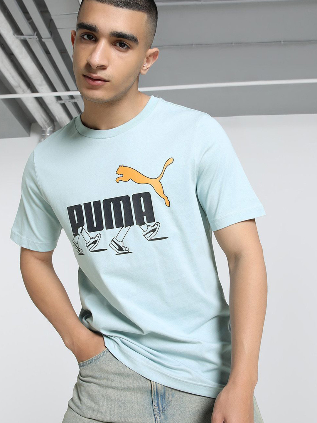 Puma Graphics Sneaker Printed Pure Cotton Short Sleeve T-Shirt