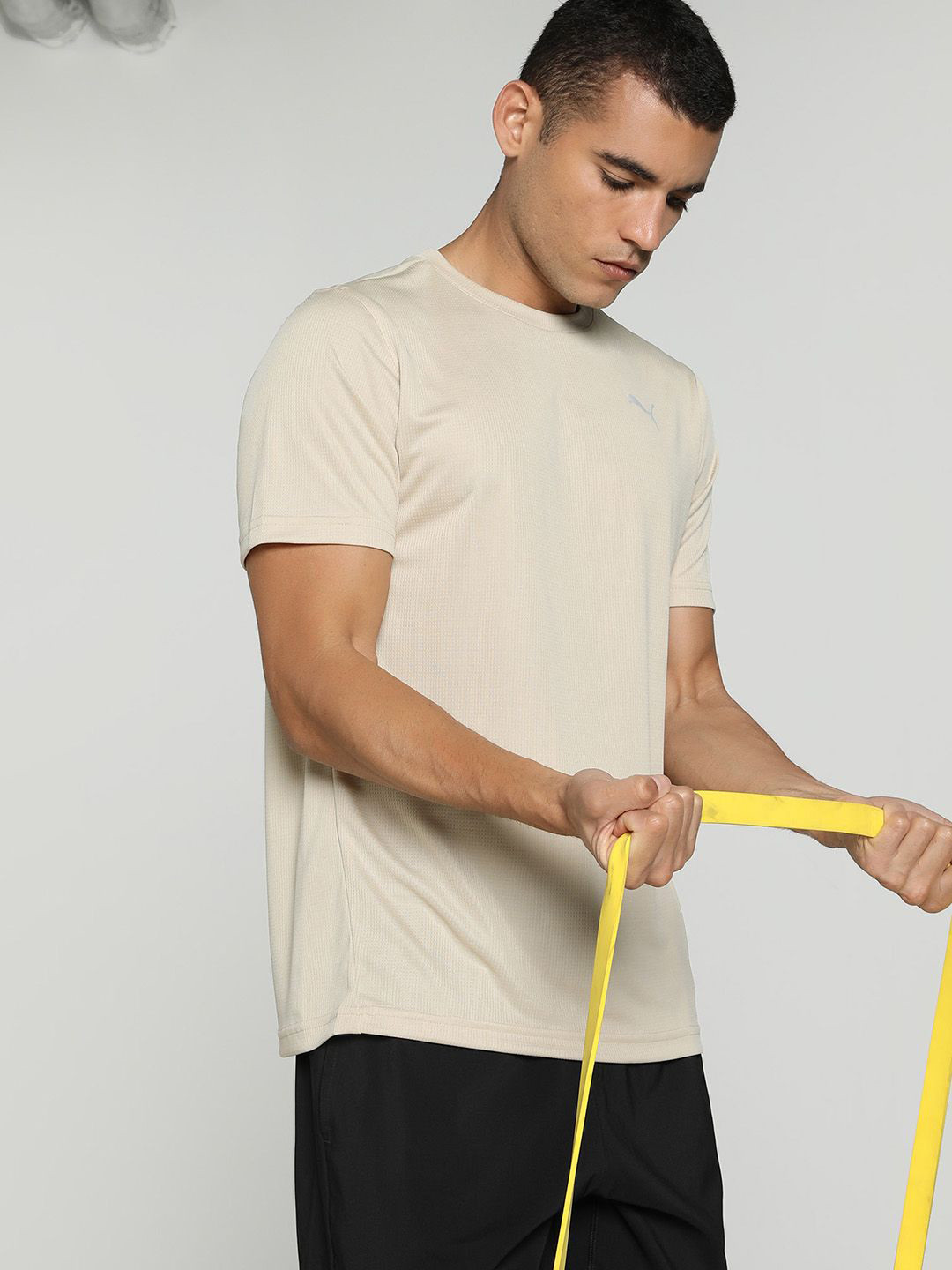 Puma Active Mesh Round Neck Short Sleeve Running T-Shirt