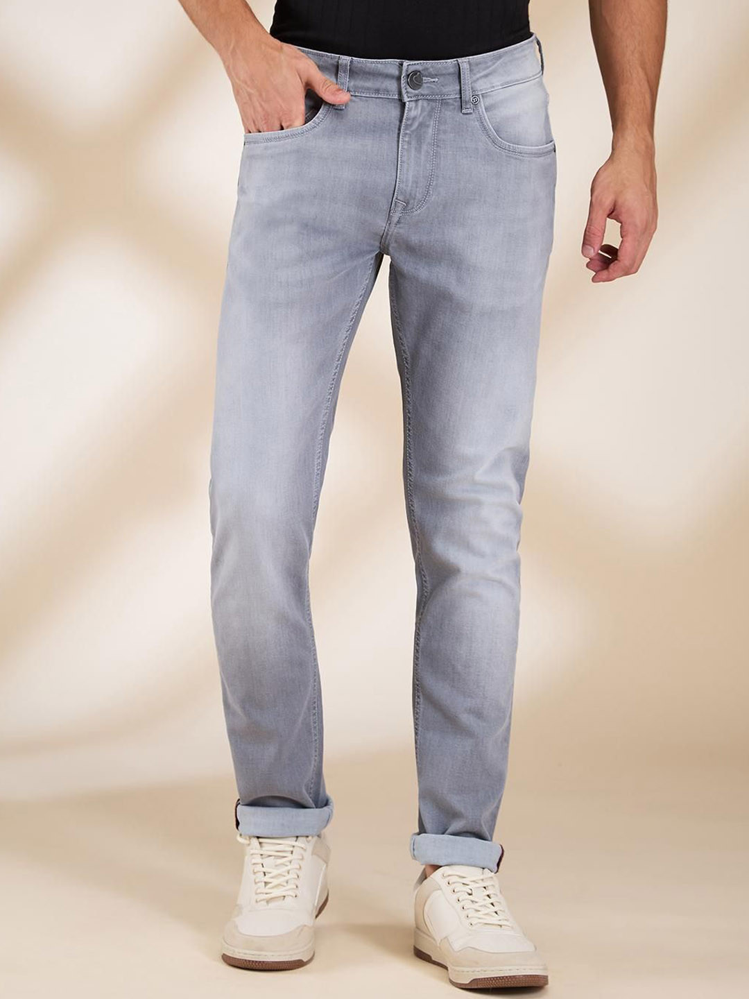 Being Human Men Classic Slim Fit Light Fade Stretchable Mid-Rise Jeans