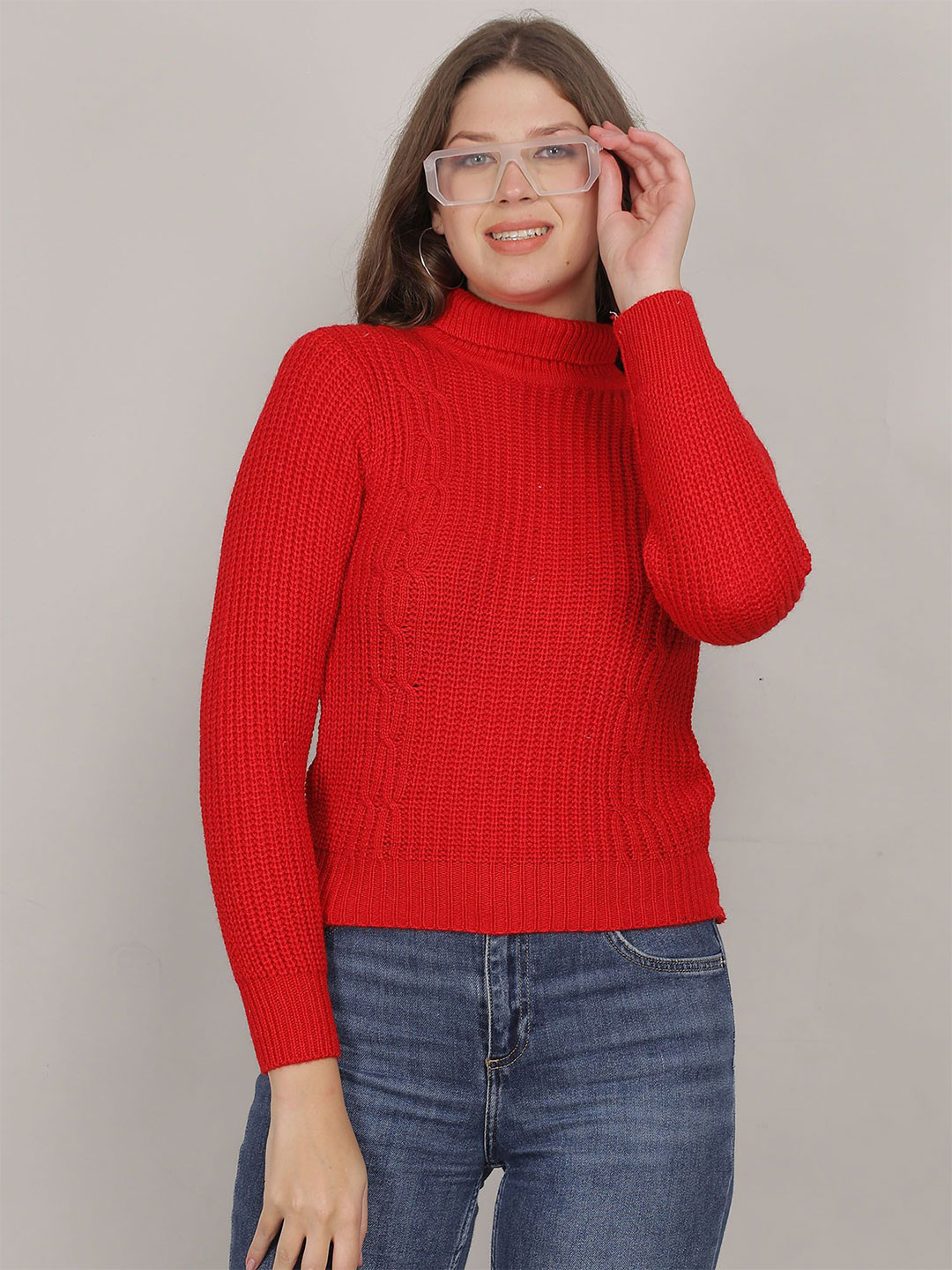 Thansmay Kleider Women Cable Knit Cardigan