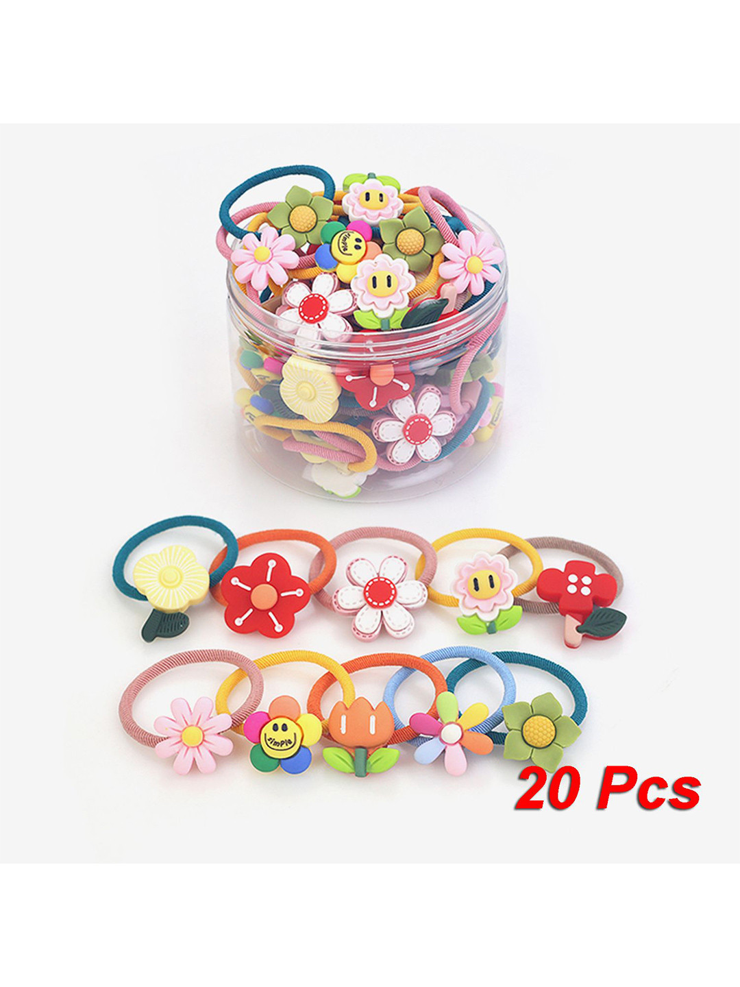 Shining Diva Fashion Girls PAck of 20 Elastic Hair Bands Ties