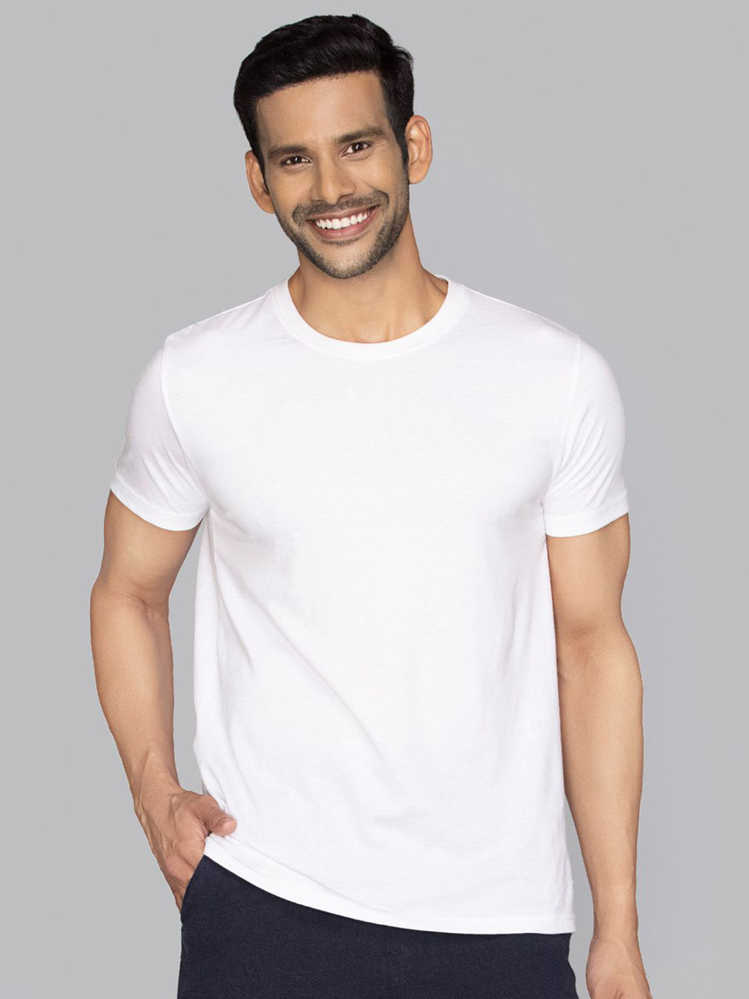 XYXX Cotton Rich Solid Code T-shirt for Men