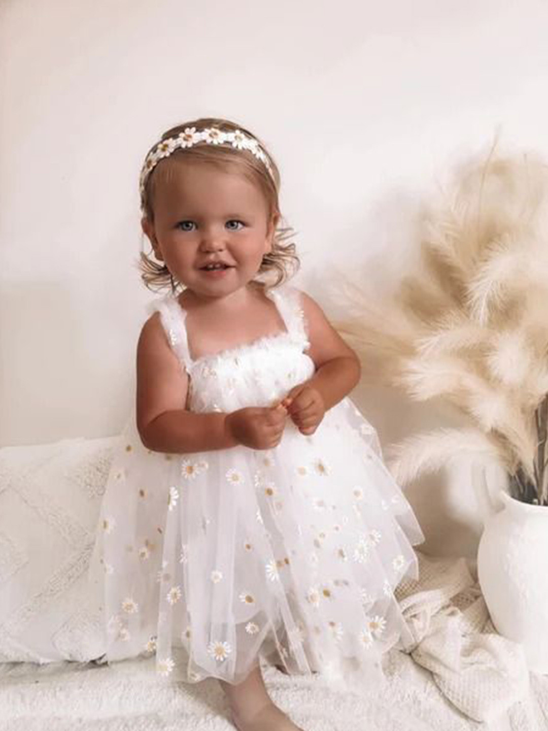 TotzTouch Baby Girls Printed Party Dress