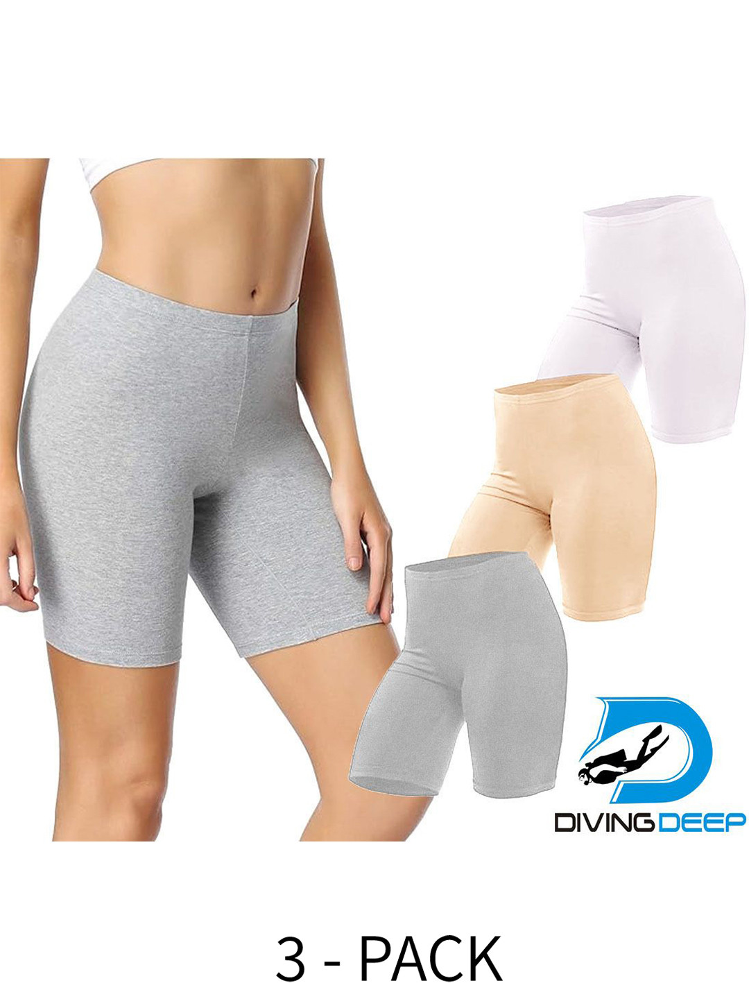 Diving Deep Women Pack of 3 Cotton Tights