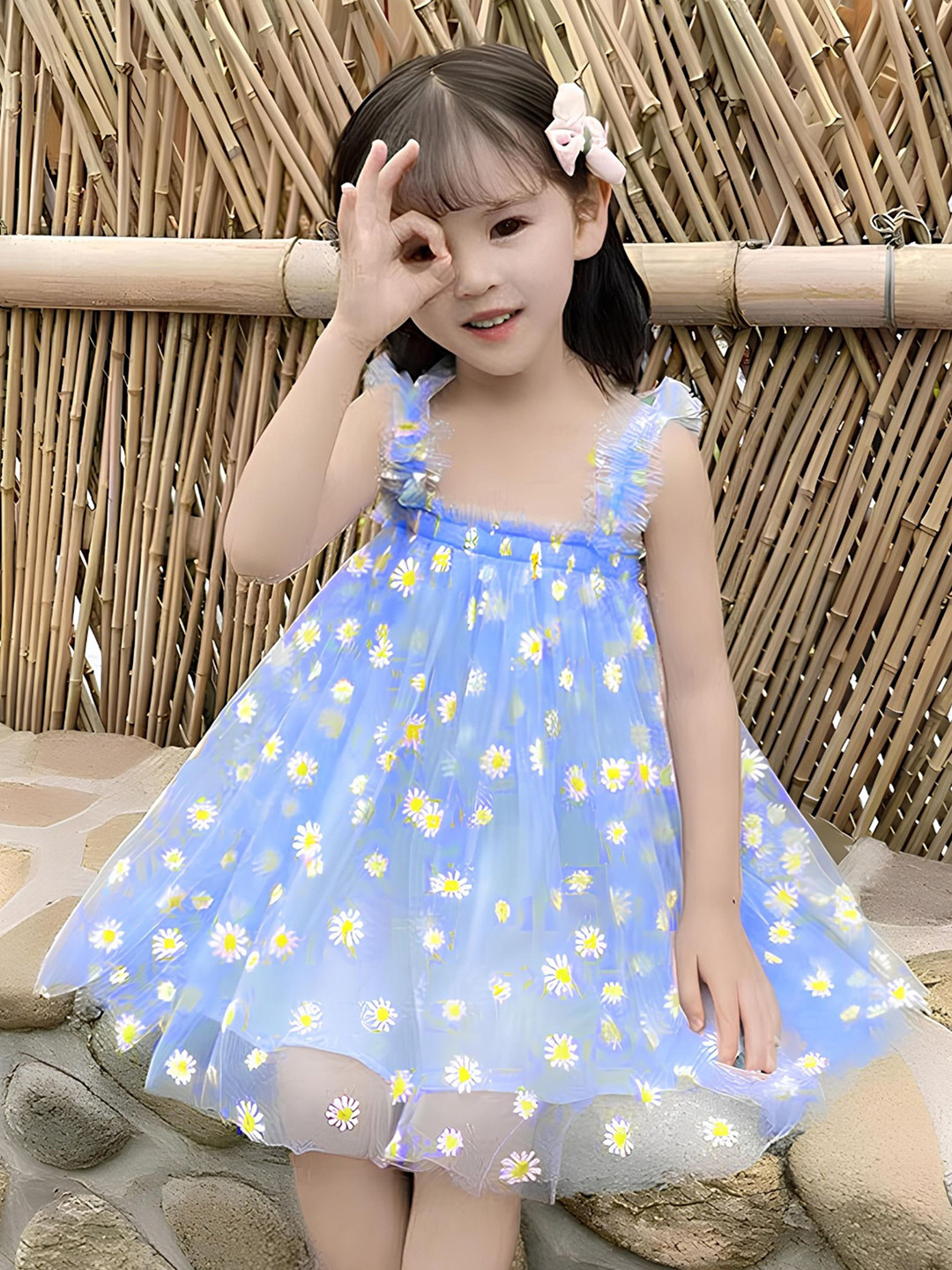 TotzTouch Baby Girls Printed Party Dress
