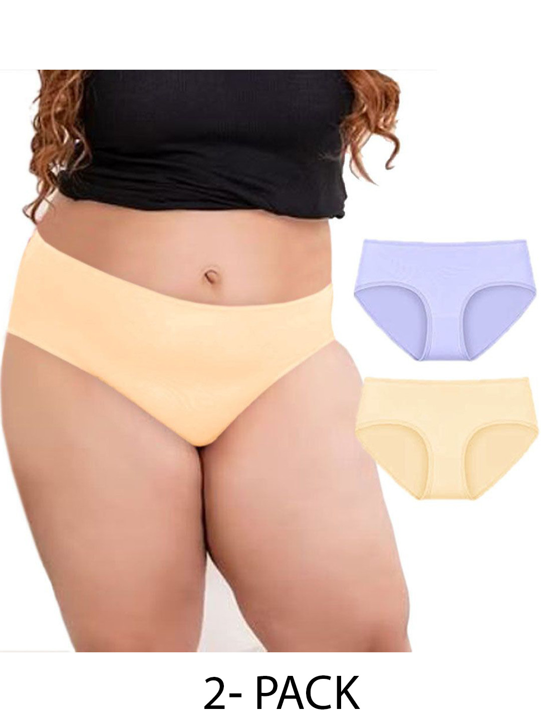 Diving Deep Women Pack of 3 Cotton Plus Size Hipster Briefs