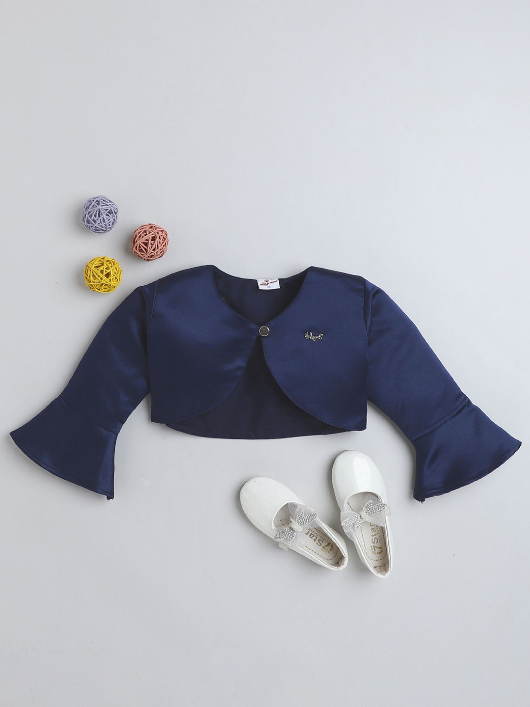 The Magic Wand Girls Crop Button Bolero Shrug