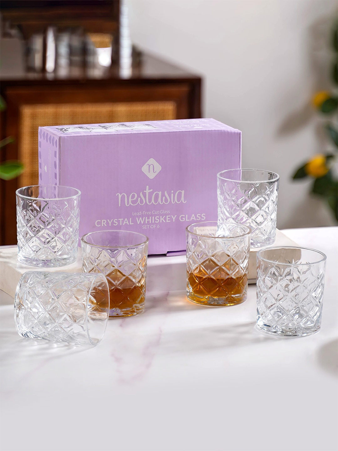 Nestasia 6 Pieces Scotch Transparent Glass 240ml each