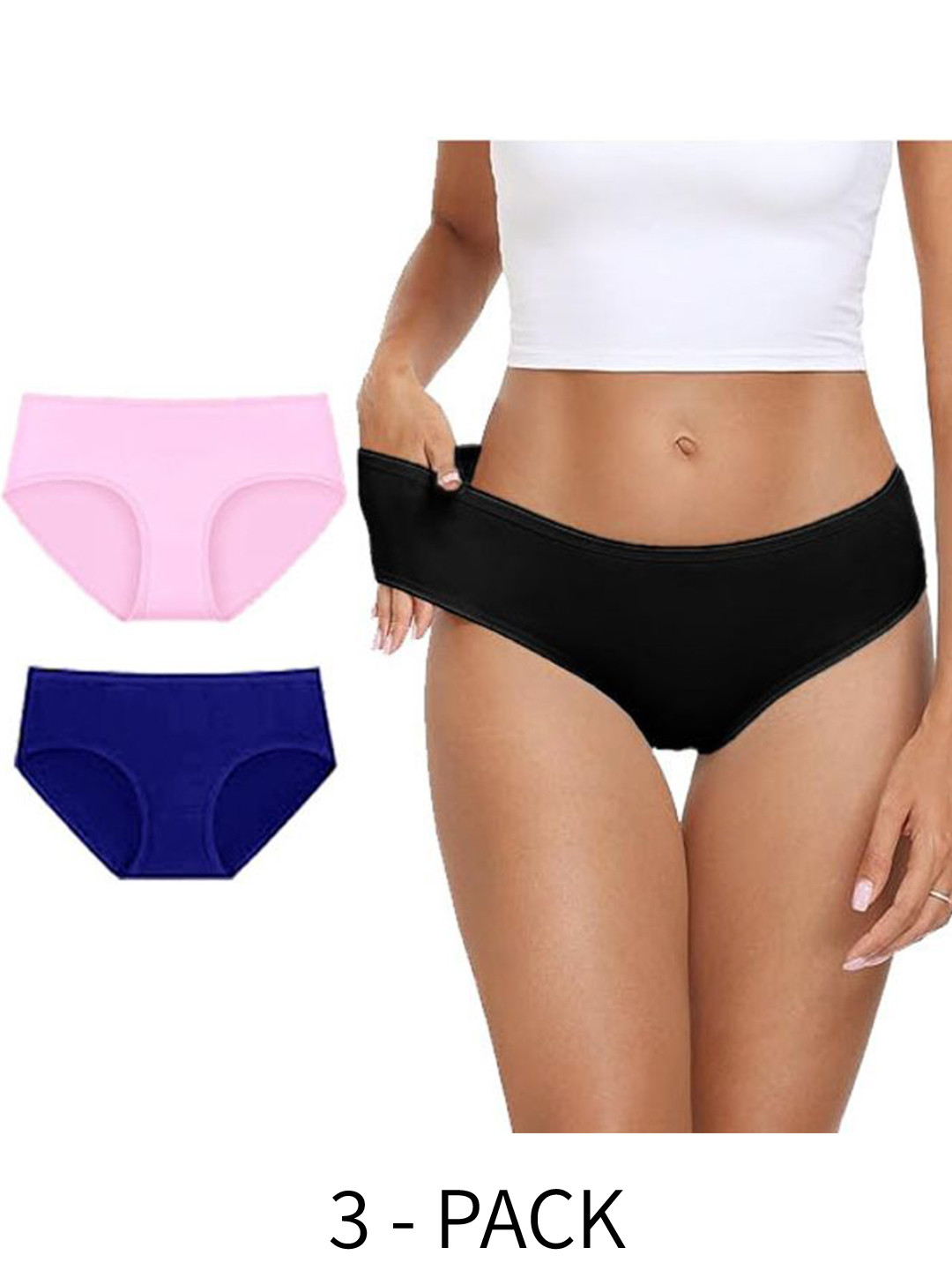 Diving Deep Women Pack of 3 Cotton Hipster Briefs