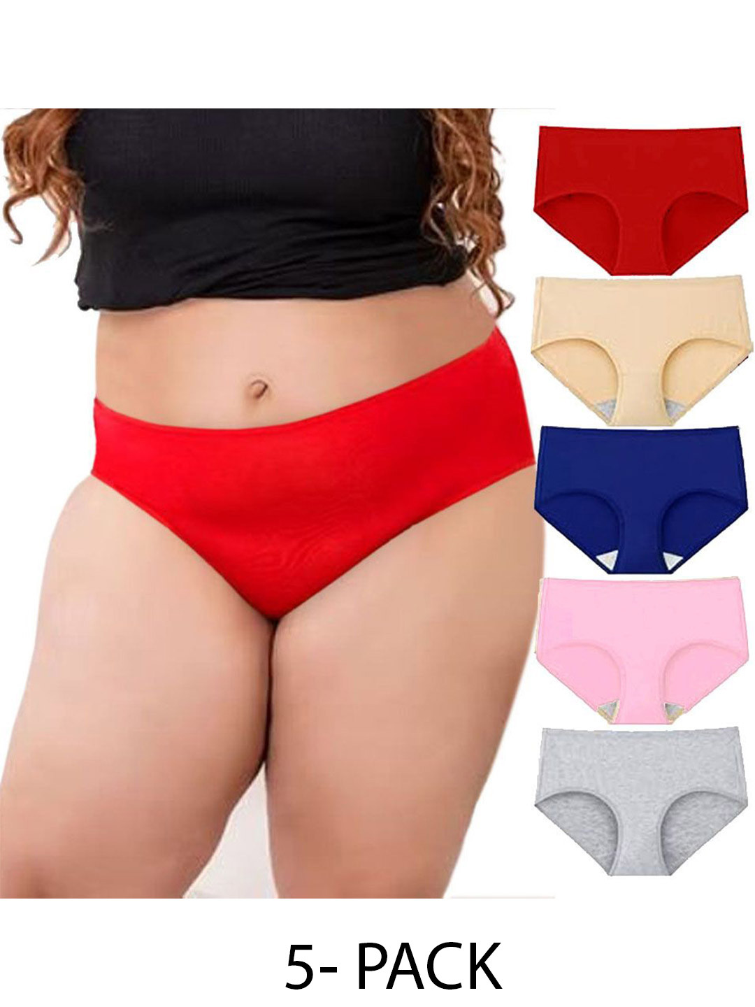 Diving Deep Women Pack of 5 Cotton Hipster Briefs