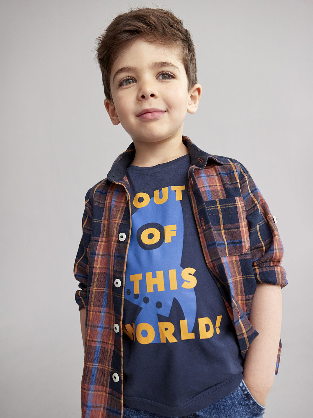 mothercare Boys Tartan Checks Opaque Checked Casual Shirt