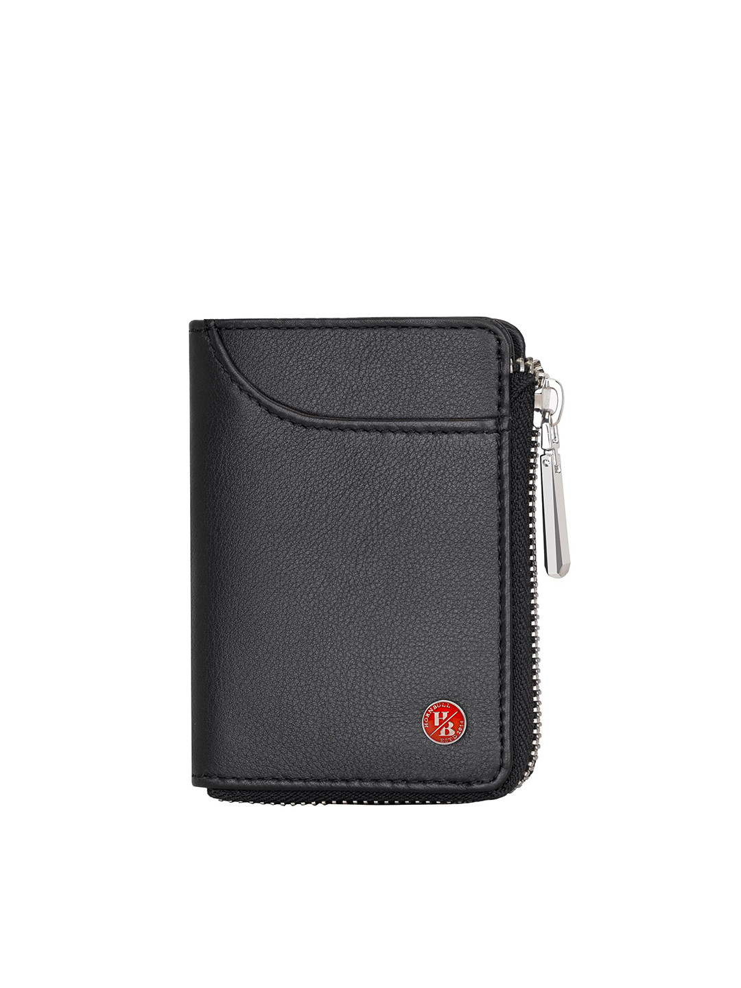 Hornbull Fleming Black RFID Protected Genuine Leather Vertical Debit Credit Card Holder