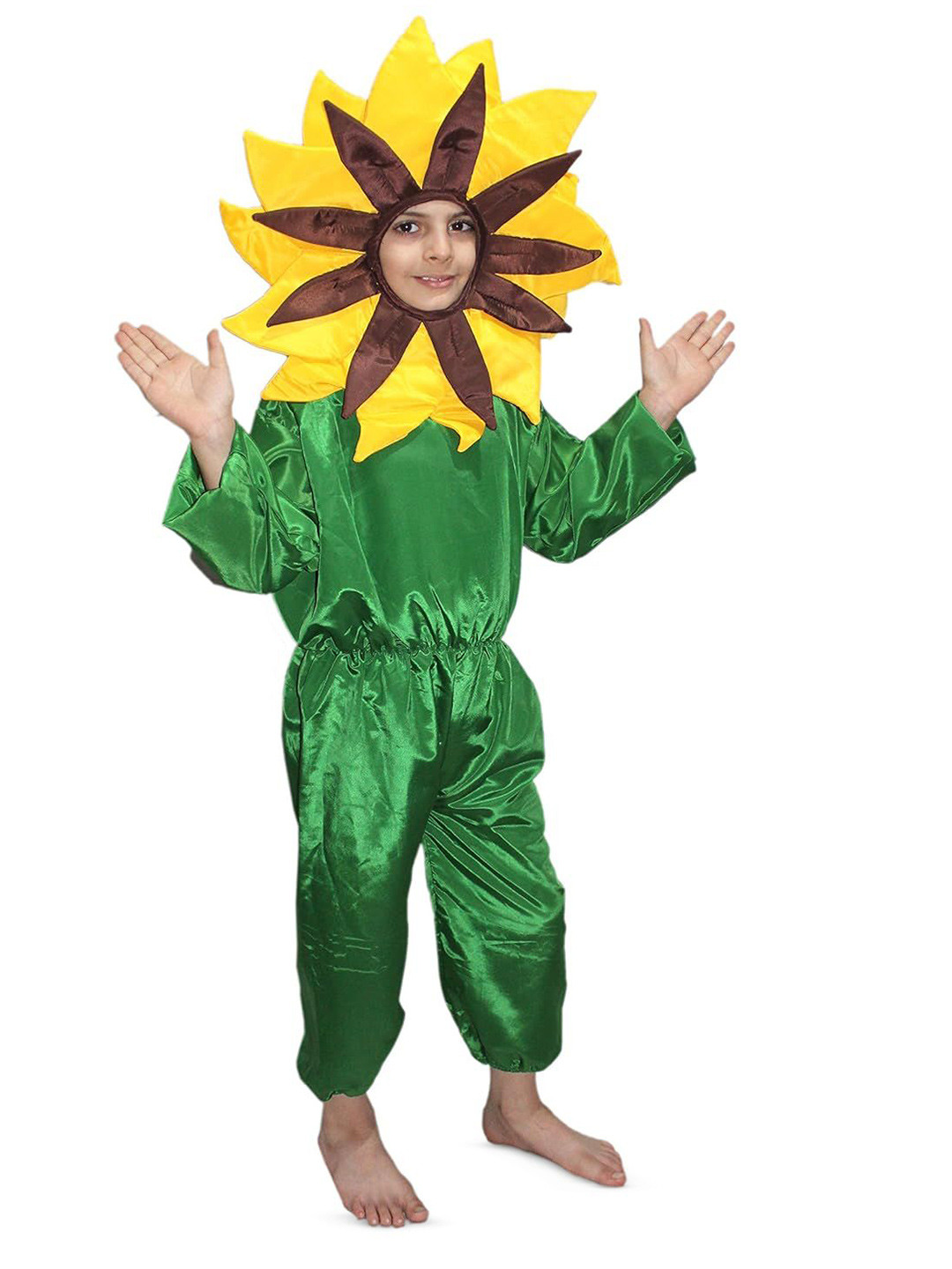 Kaku Fancy dresses Girls Nature Theme Double Shade Flower Costume Set