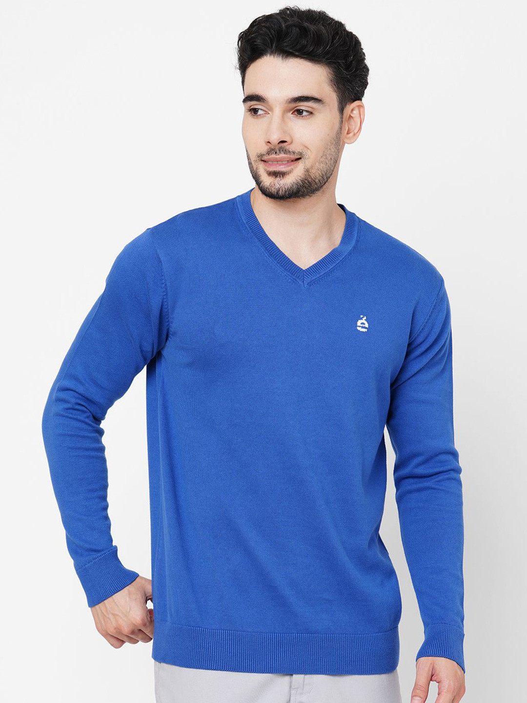 Loopers Men V-Neck Cotton Sweatshirt