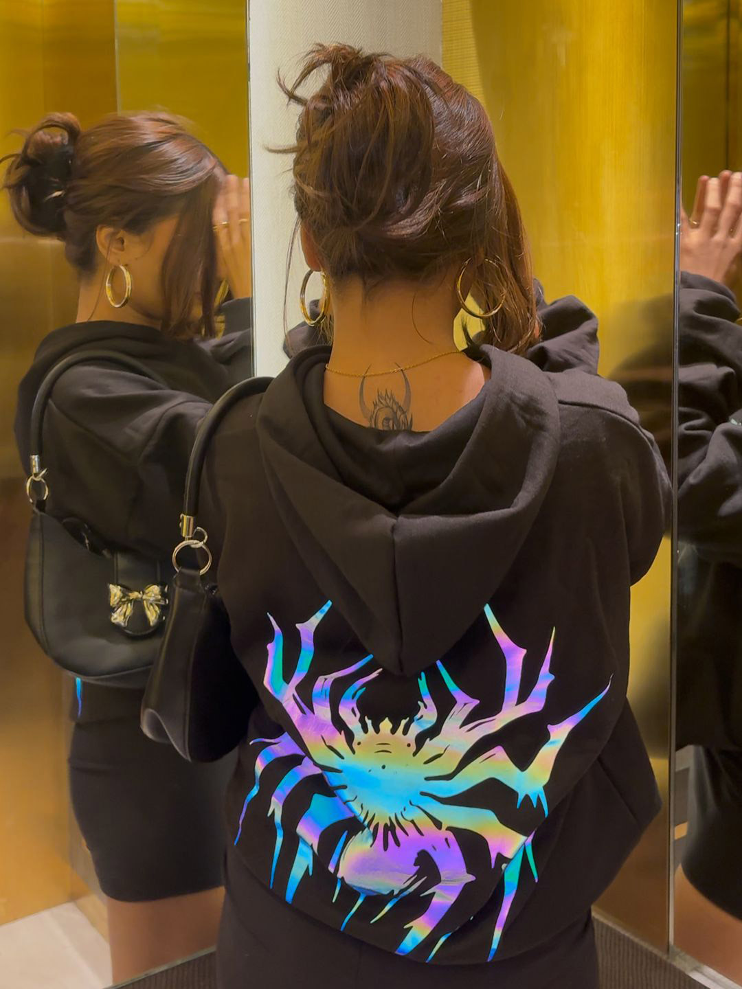 Fmagnet Clothing Unisex Spidey Reflective Hooded Sweatshirt