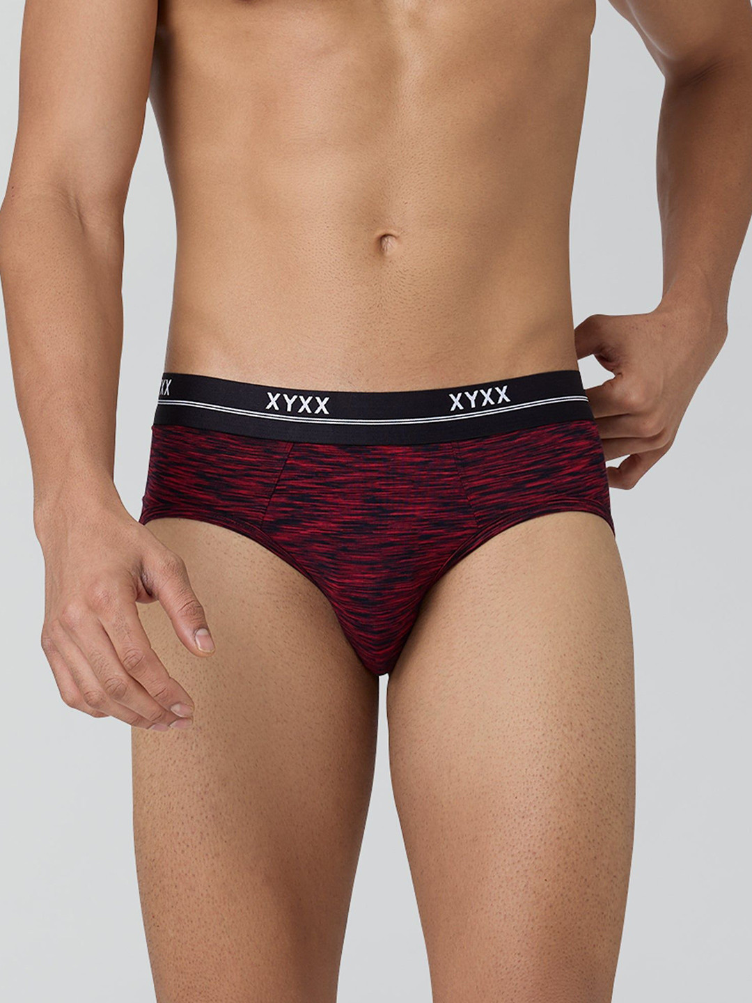 XYXX Men Artisto Modal Briefs Brush Red XYBRF139