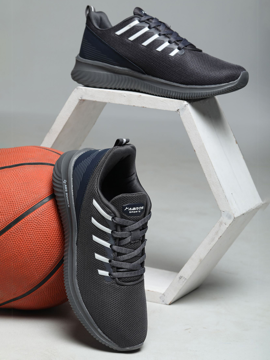 ABROS Men POSH-ON Mesh Air Running Sports Shoes