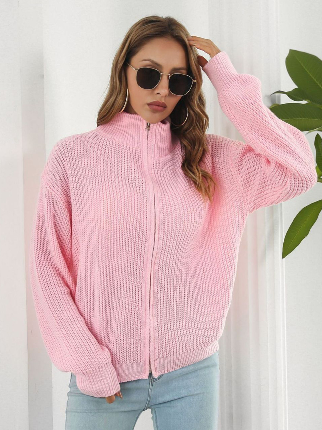 Oh Rare Women Turtle Neck Cardigan
