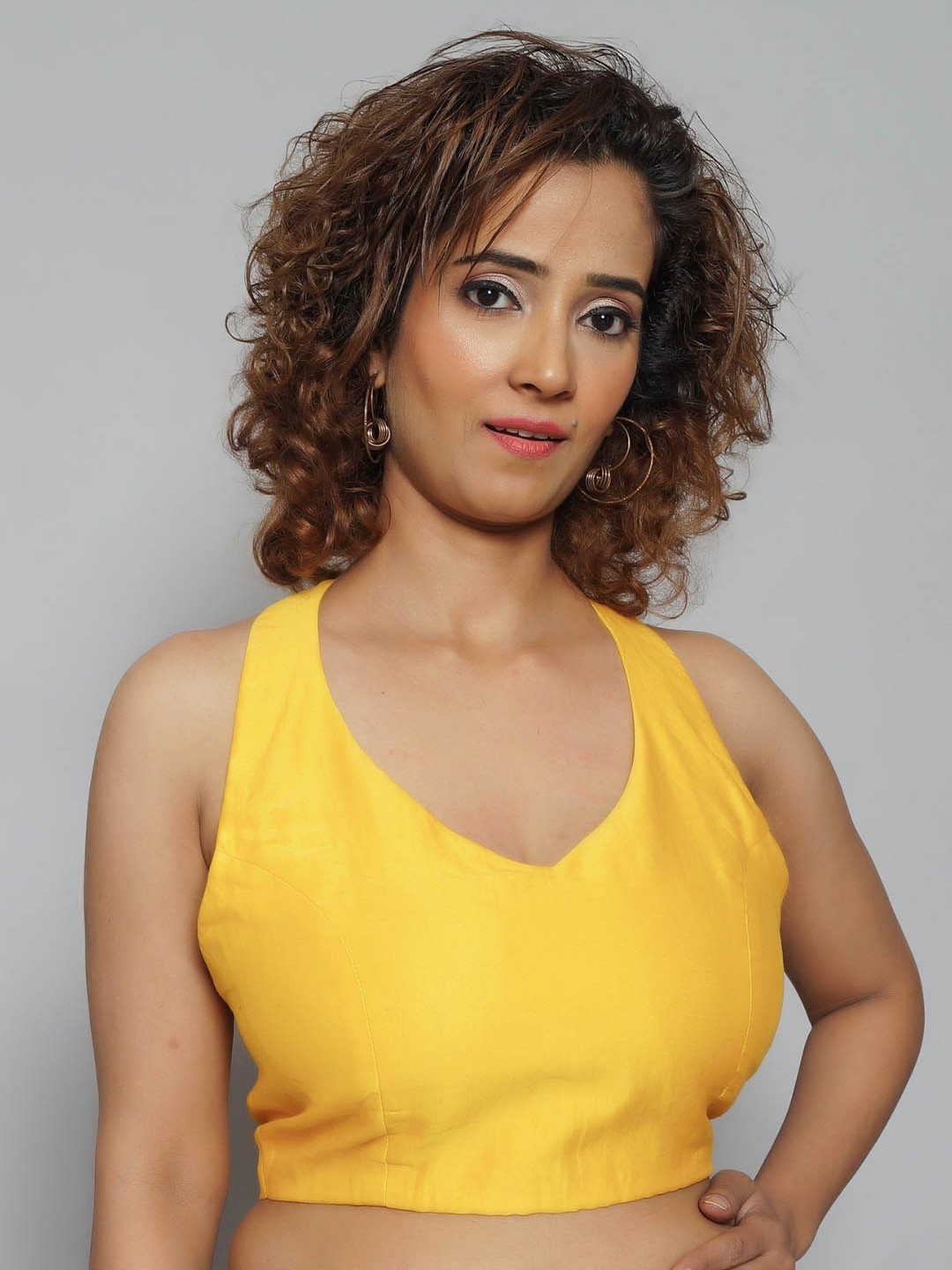 PALASH Silk Chanderi Halter Neck Saree Blouse