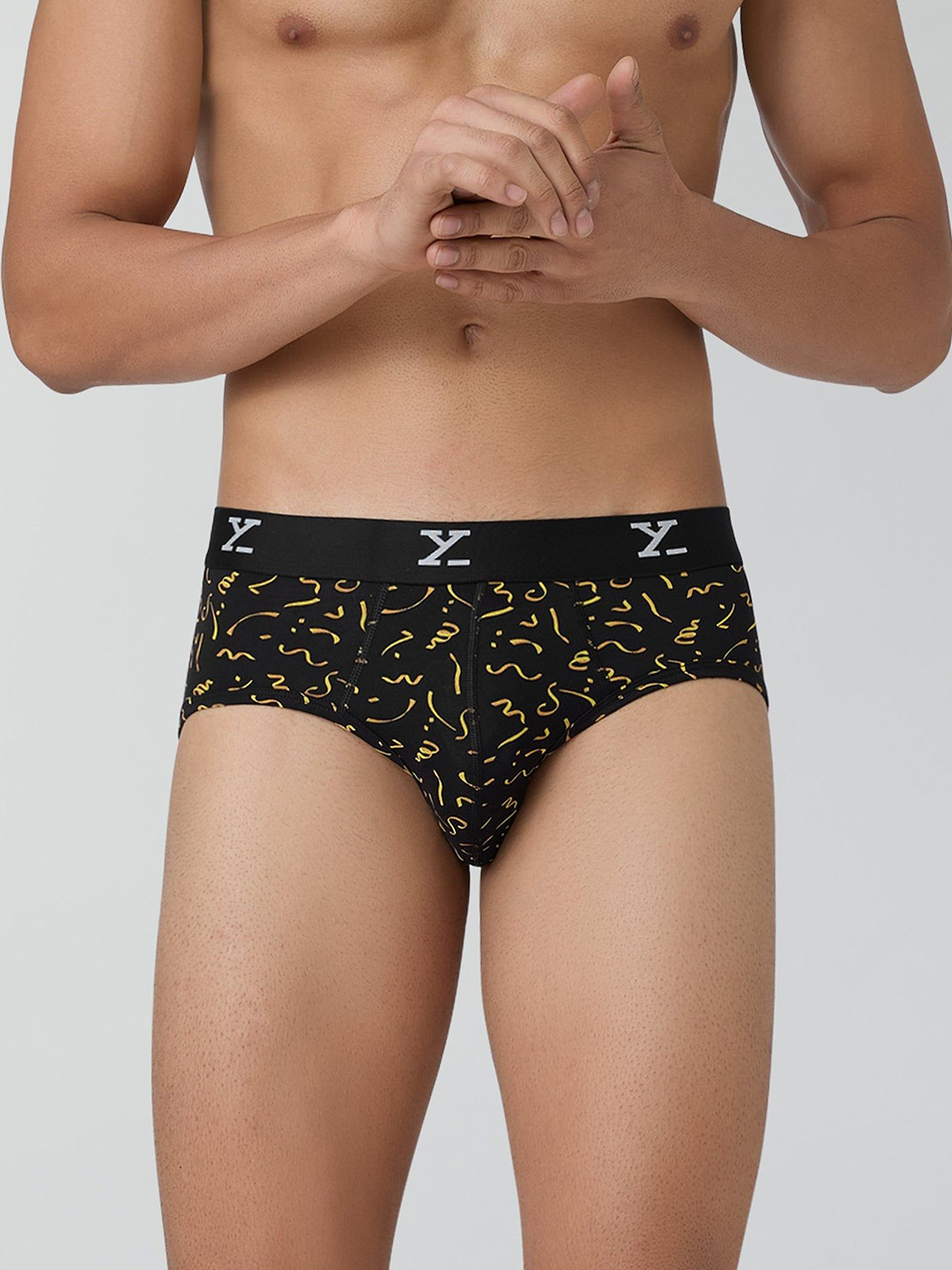 XYXX Men Prints For You Briefs Confetti Black XYBRF233