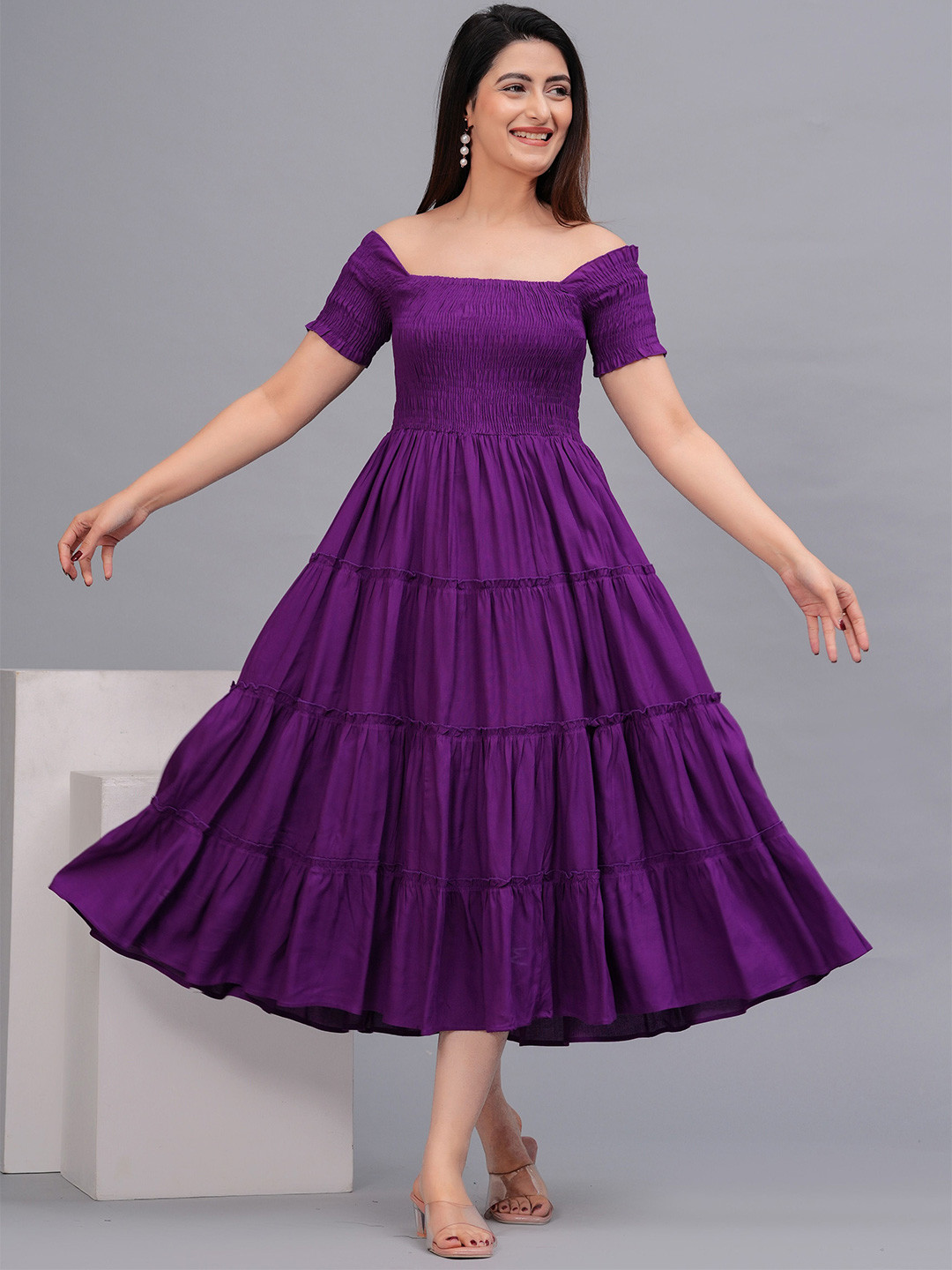 Fmkcreation Women Fit & Flare Maxi Dress