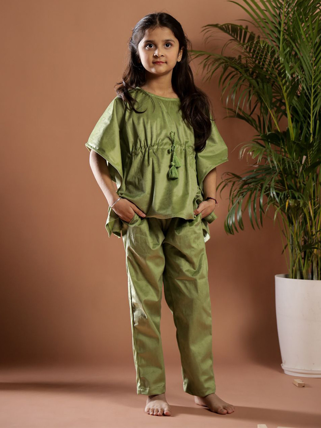 SANSKRUTIHOMES Girls Kaftan and Pyjamas Pure Cotton Night suit