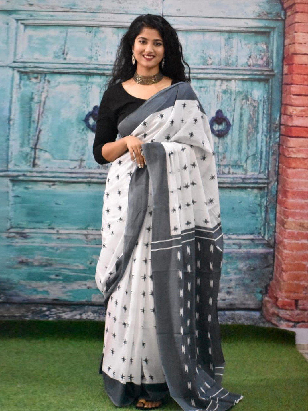 Craft Musium Woven Design Pure Cotton Bagru Saree