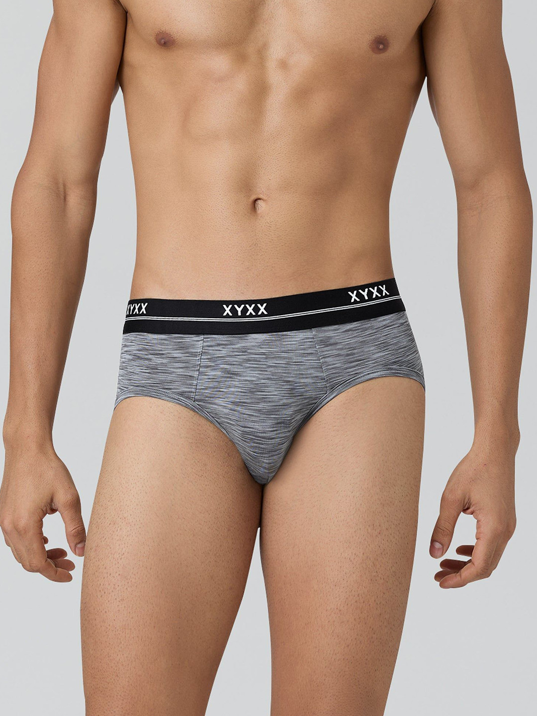 XYXX Men Artisto Modal Basic Briefs Brush Grey XYBRF140
