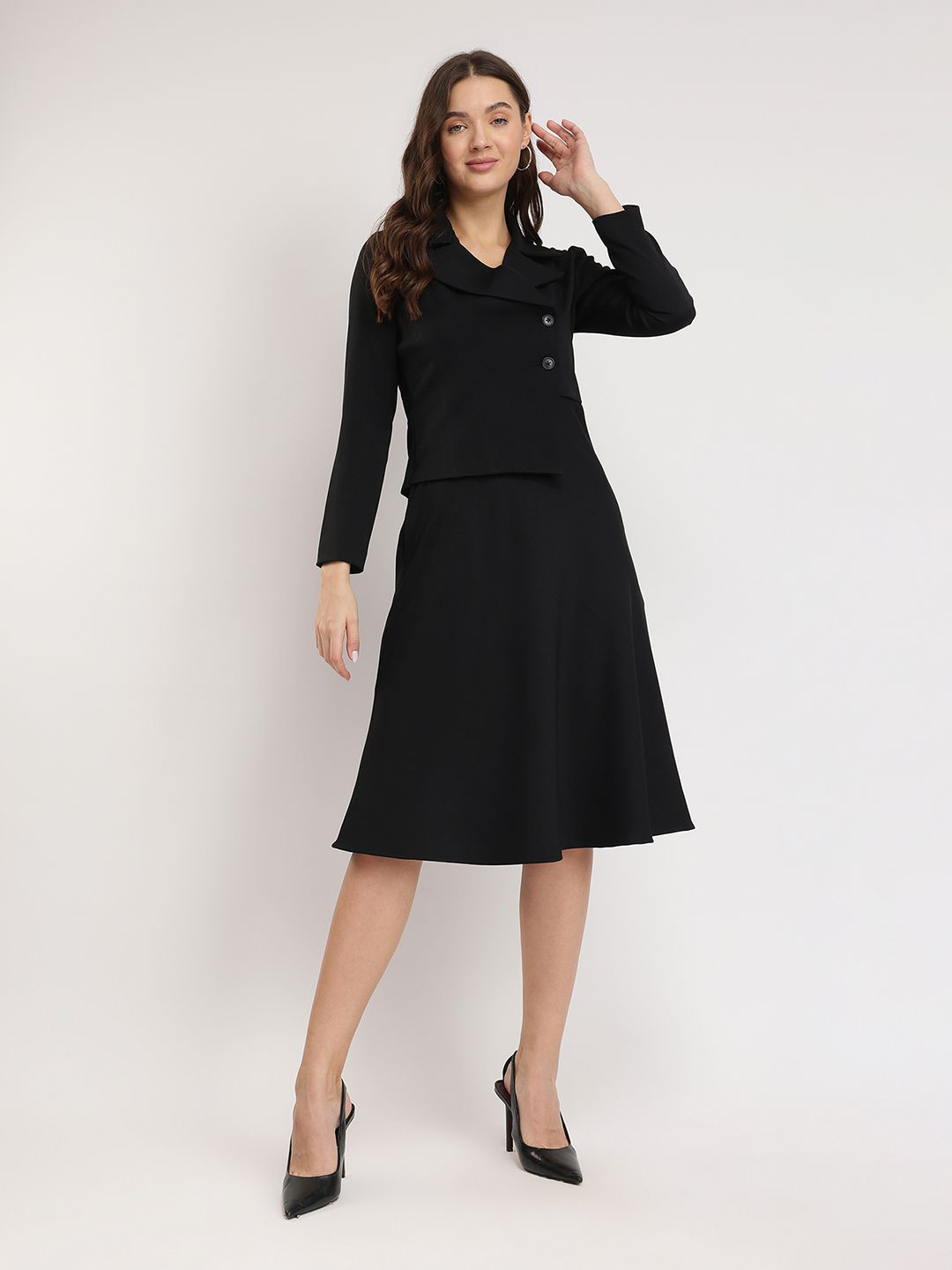FableStreet Women Formal A-Line Jacket Dress