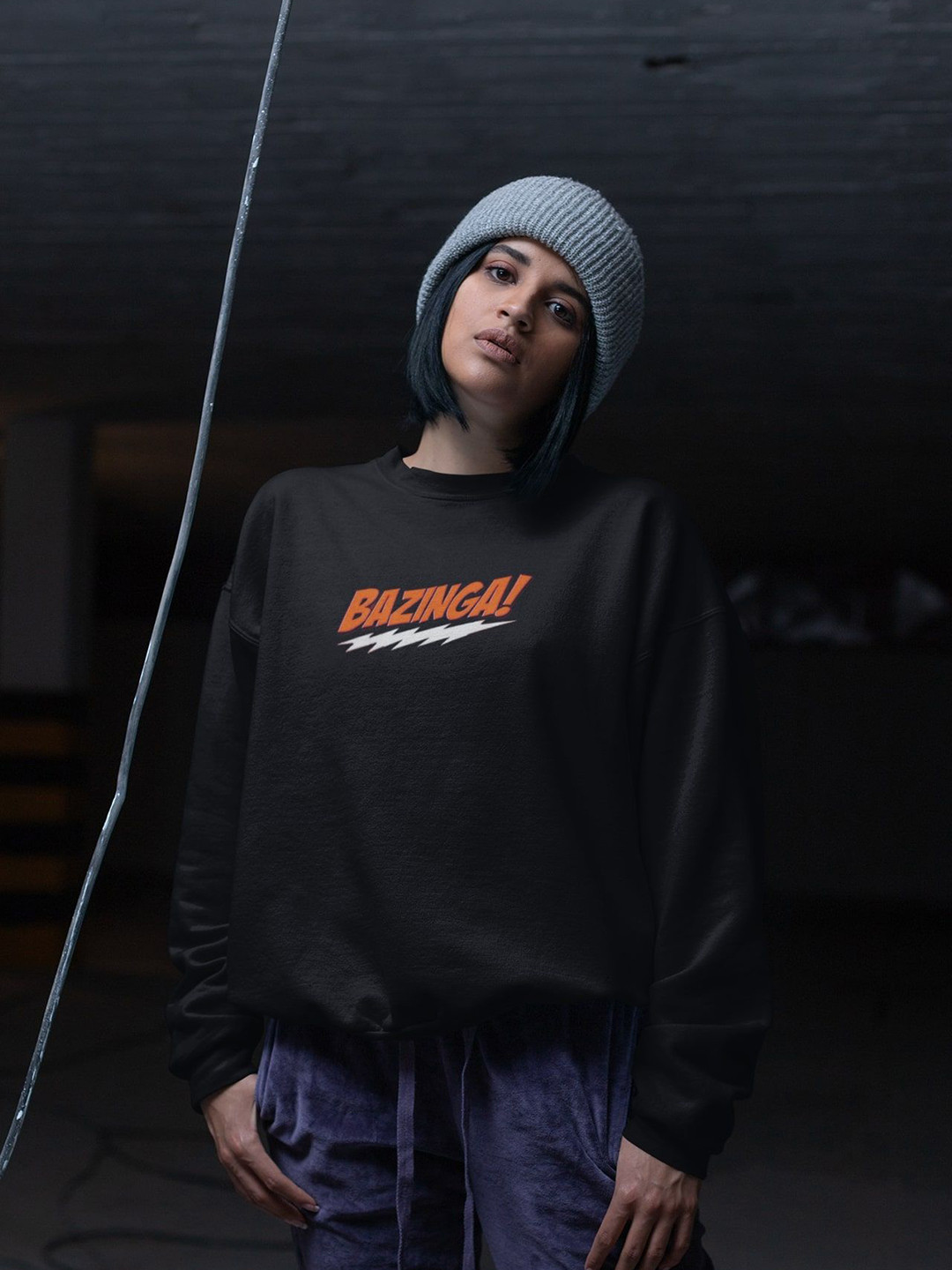 TheBTclub Women Bazinga Printed Sweatshirt