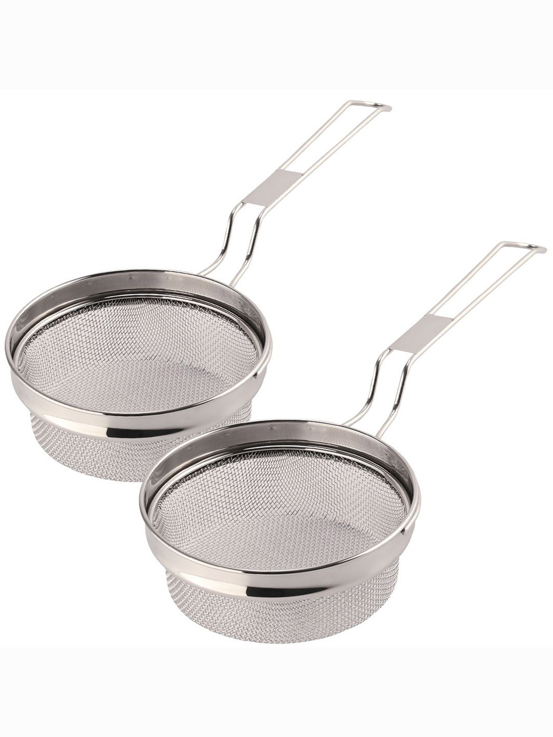 Kuber Industries Set of 2 Unisex Silver Strainer