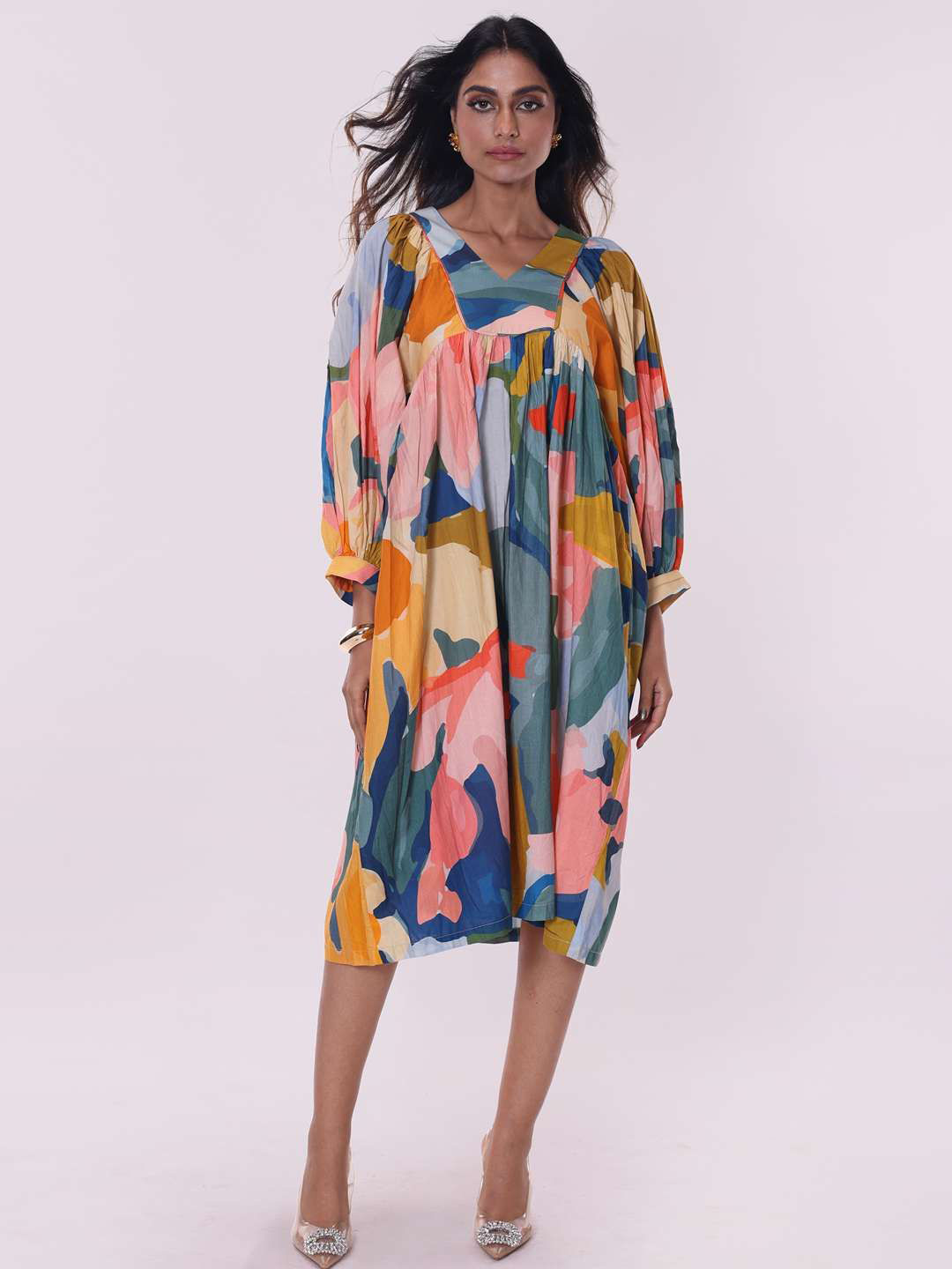 POPPI Women Nova Printed Midi Dress