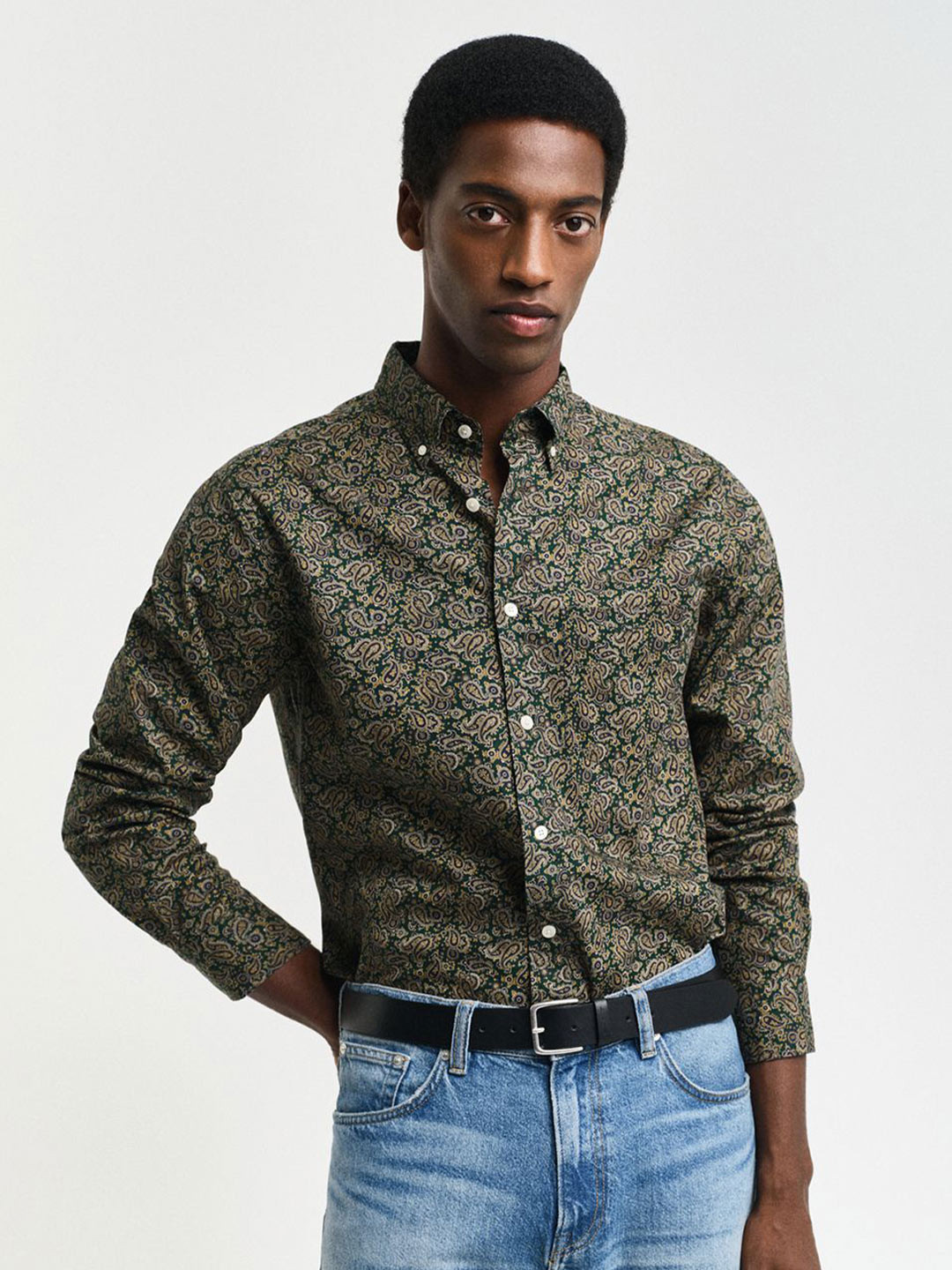 GANT Men Regular Fit Paisley Print Botton Down Casual Shirt