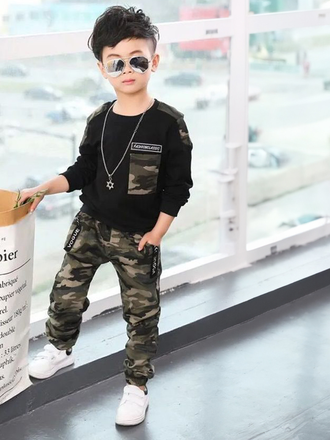 HEERALI FASHION Boys Long Sleeves Sweatshirt With Jogger