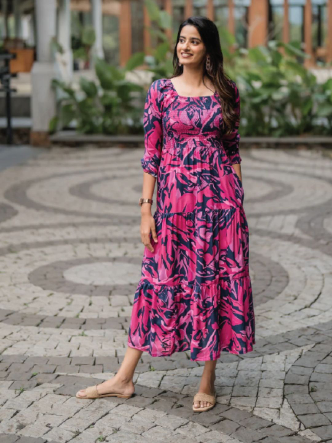 HAY Print A-Line Midi Dress
