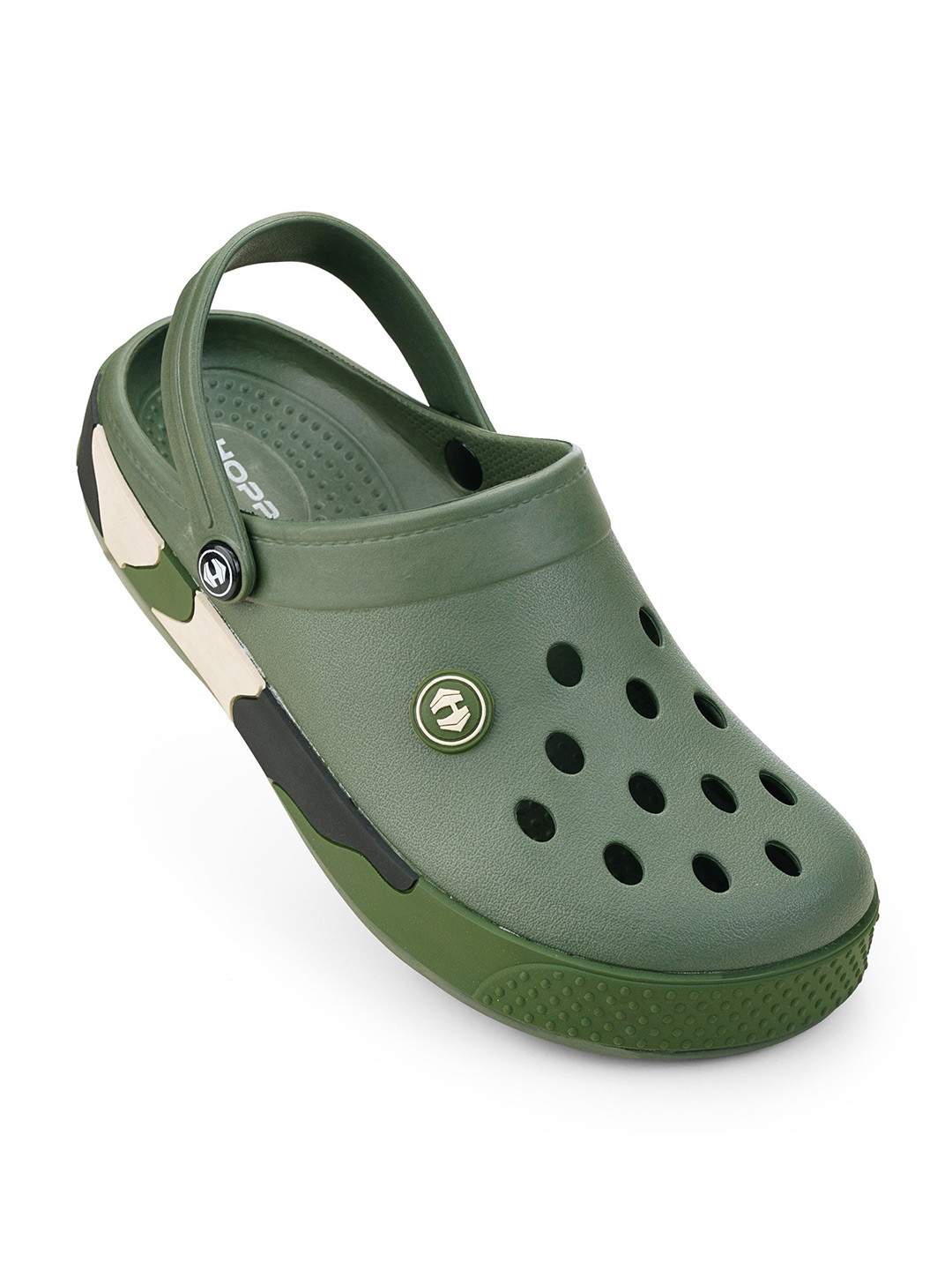 Hoppa Sneaker Toe Olive Clogs Men