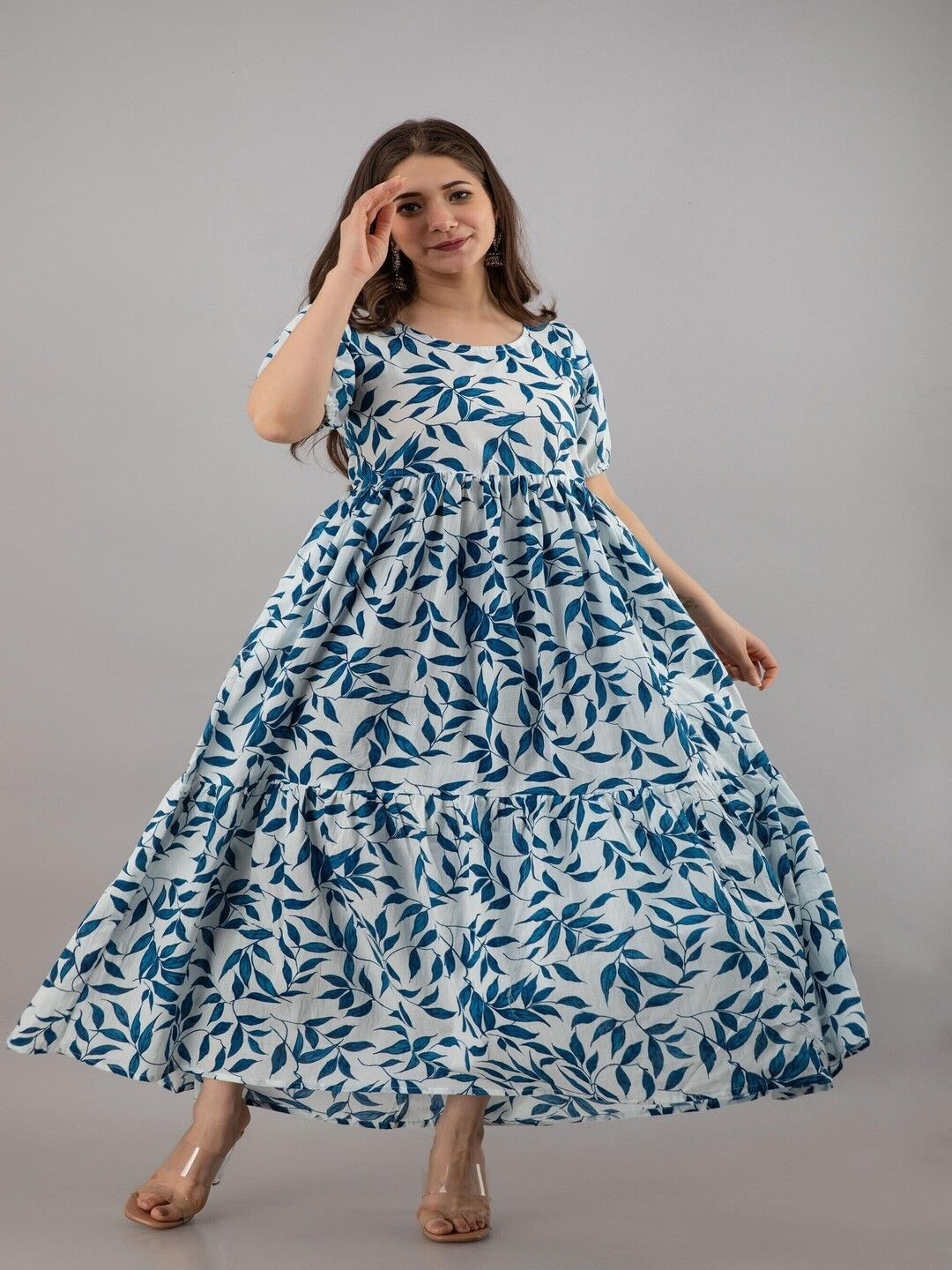 Malia Floral Print Fit & Flare Maxi Dress