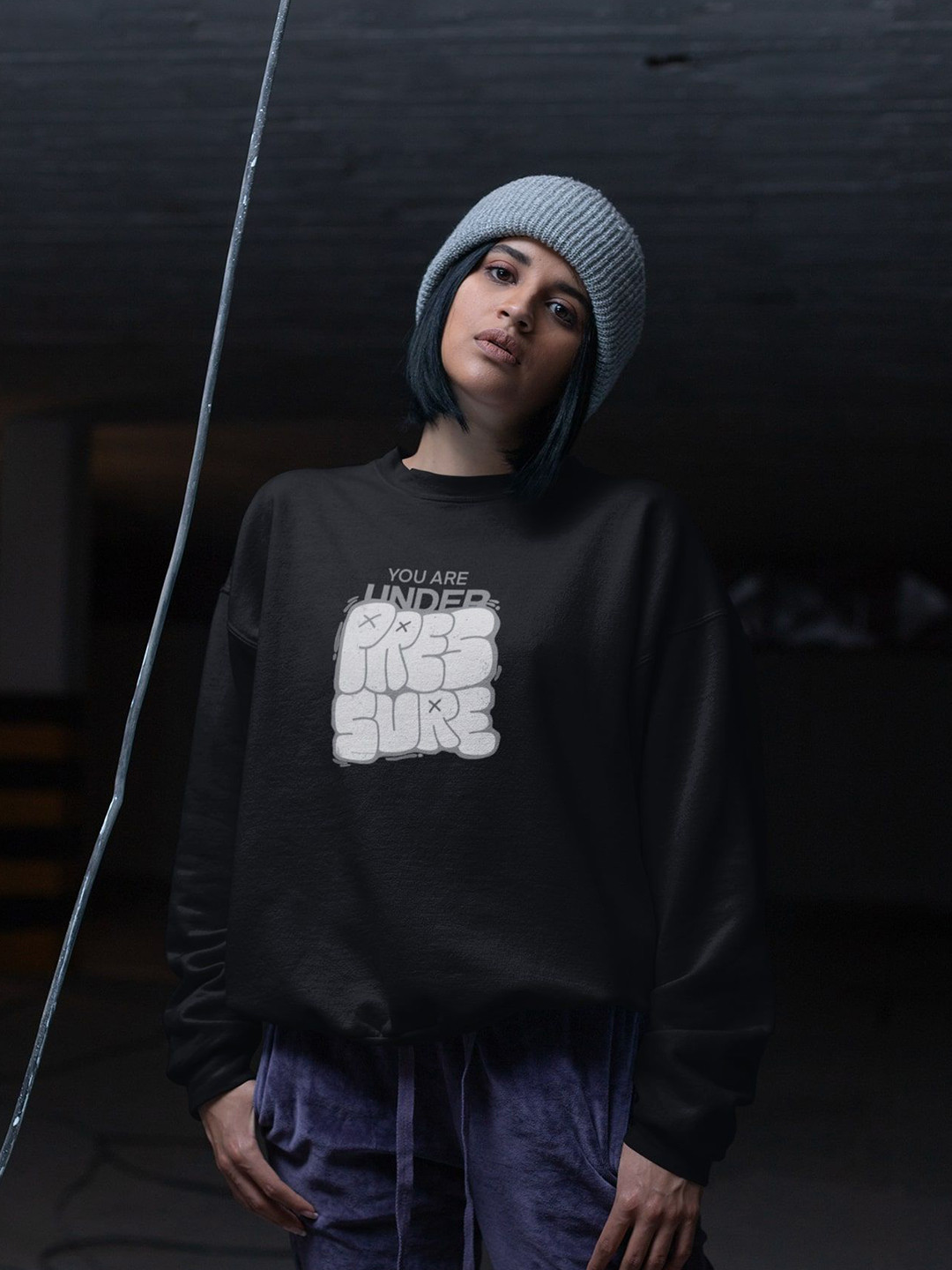 TheBTclub Women Under Pressure Printed Sweatshirt