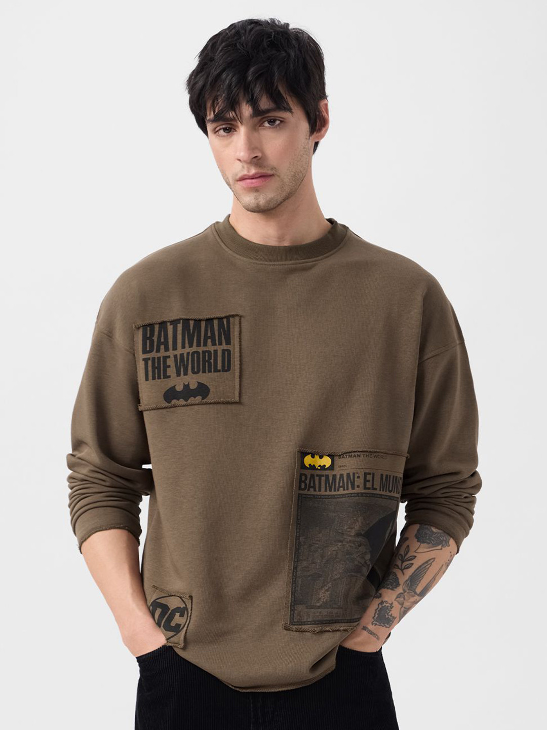 The Souled Store Men Printed Batman Gotham City Sweatshirt