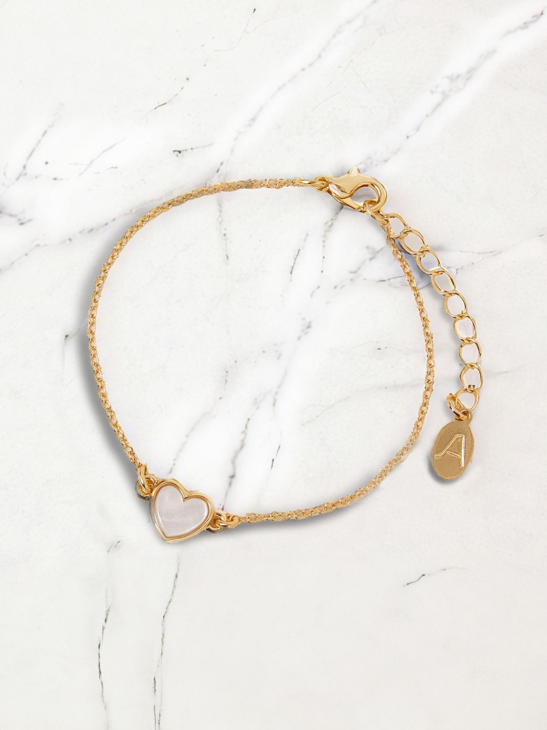 Accessorize Moonstone Pearls Heart Shaped Wraparound Bracelet