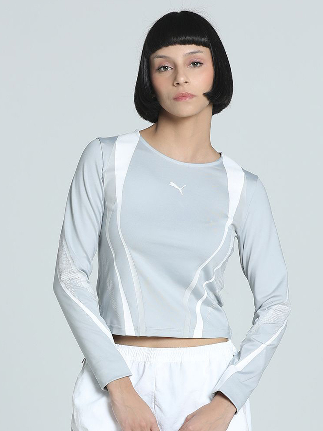 Puma Dare To Slim Fit Graphic Printed Long Sleeve T-Shirt