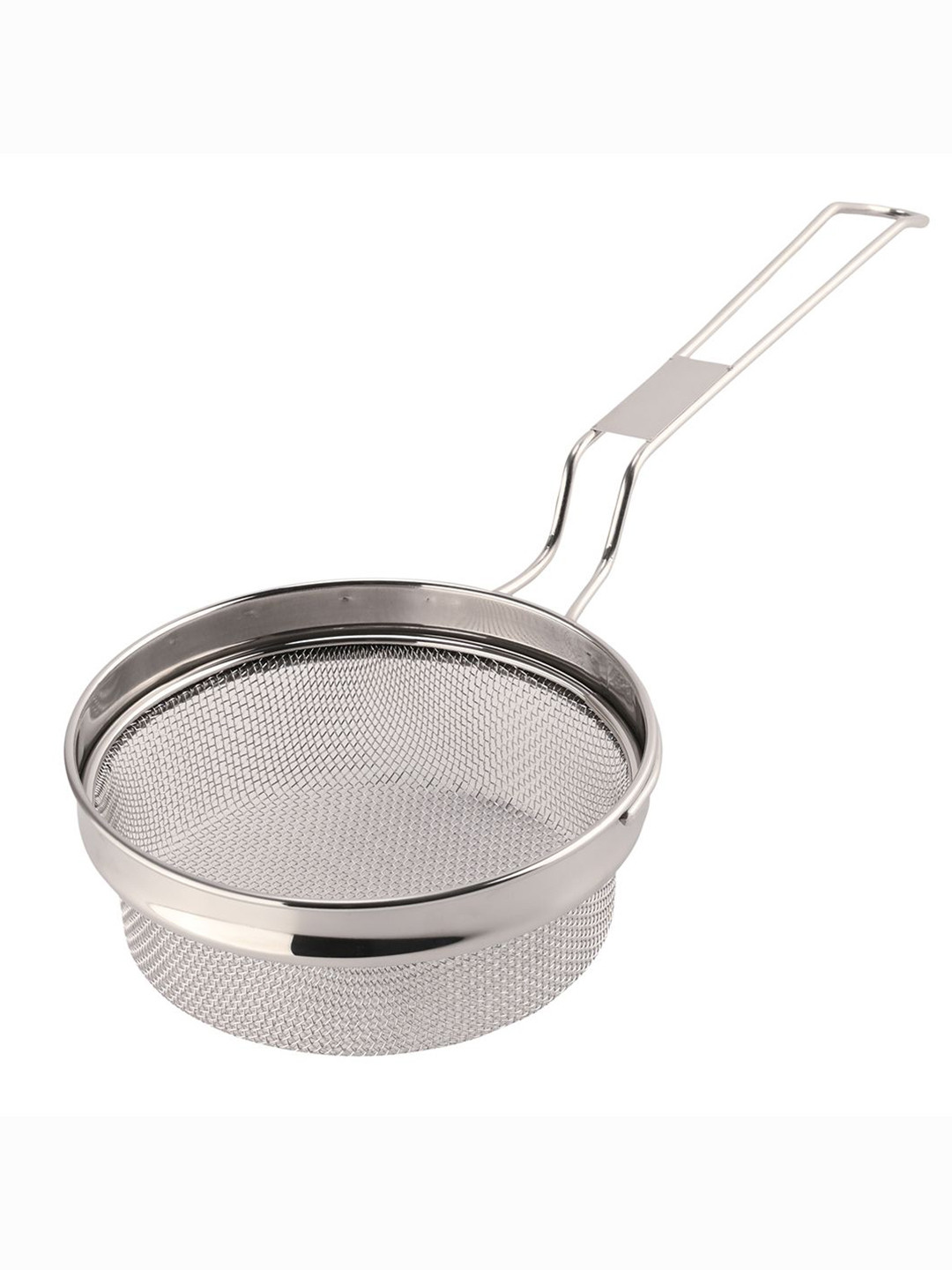 Kuber Industries Silver-Toned Stainless Steel Deep Fry Strainer