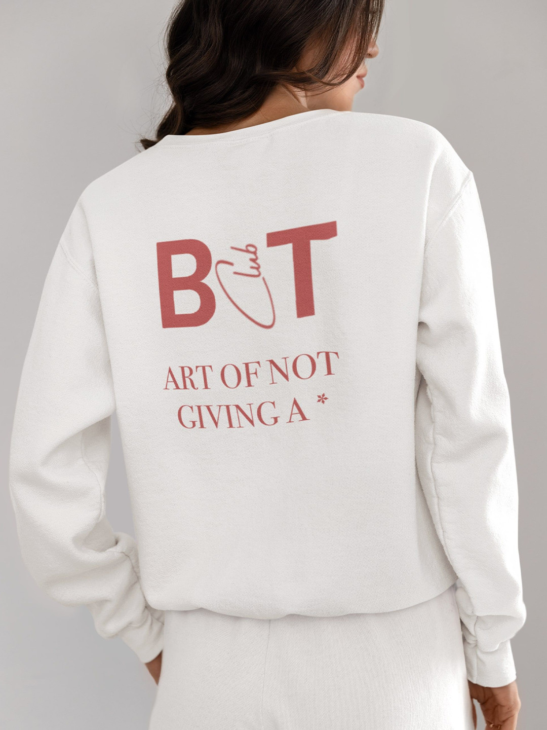 TheBTclub Women NOT_GIVING_A Printed Sweatshirt