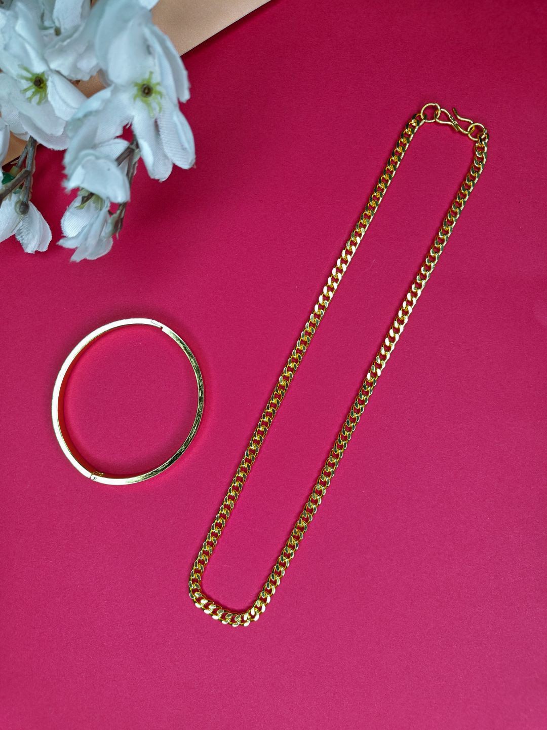 NVR Men's Valentine Special Minimal Chain with Kada Bracelet