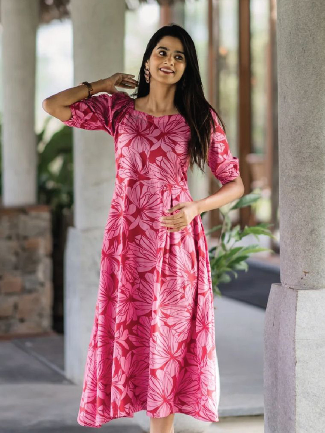 HAY Floral Print Sheath Dress