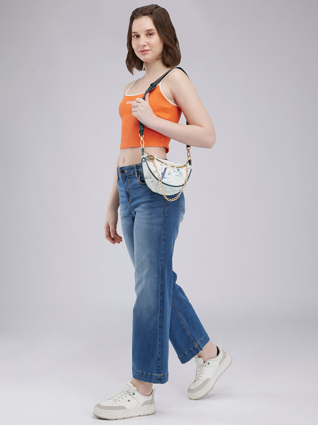 Caprese Coco Women Beige Small Crossbody Bag